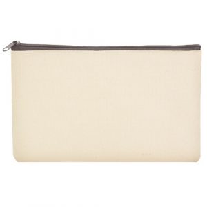 neceser algodon canvas cremallera marron